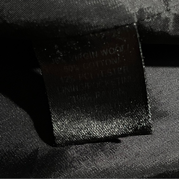 Nili Lotan Wool Blend Tweed PeaCoat Heather Black - Picture 6 of 6